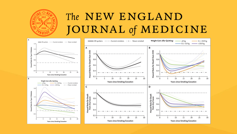 宗耕研究組揭示戒煙伴隨的體重變化與2型糖尿病、死亡率之間的關(guān)系
